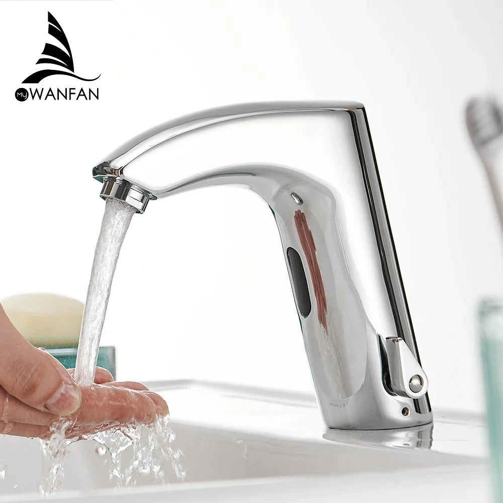 Afralia™ Touchless Sensor Mixer Faucet for Kitchen Sink, Hot Cold Water Taps