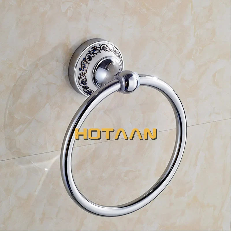 Afralia™ Stainless Steel Towel Ring Wall Mount Chrome Bathroom Accessories