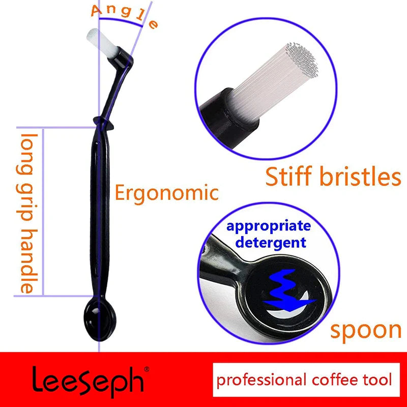 Afralia™ Coffee Brush Spoon Combo - Espresso Machine Cleaning Tool