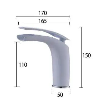 Afralia™ Brass Baking Finish Basin Faucet - 12 Colors Hot/Cold Mixer Tap
