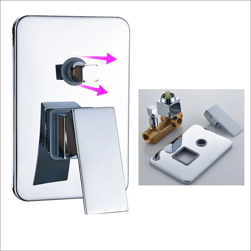 Afralia™ Brass Bathroom Hot Cold Mixer Valve - Wall Mounted Shower Control