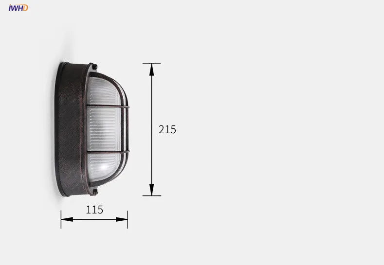 Afralia™ Industrial Glass Wall Light Fixture Retro Vintage Stair Lamp LED Luminaire