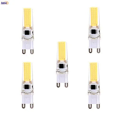 Afralia™ 5pcs Dimmable LED G9 Bulb 220V 200LM COB Replace Halogen Warm White White