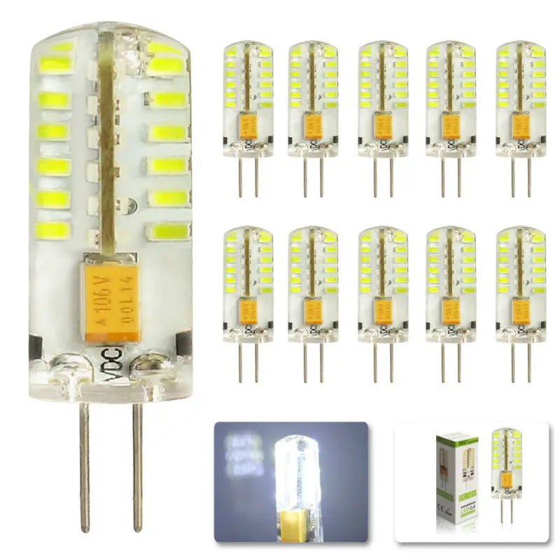 Afralia™ G4 LED Spot Light Bulb 4W - Crystal Lighting Lamp Spotlight - 10Pcs