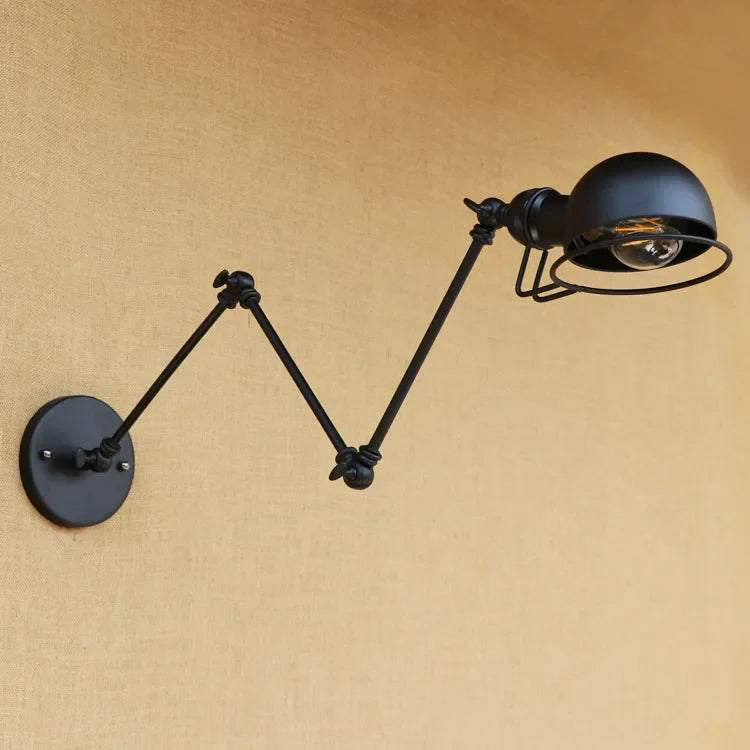 Afralia™ Loft Style Adjustable Swing Arm Wall Sconce - Industrial Retro Vintage Wall Light