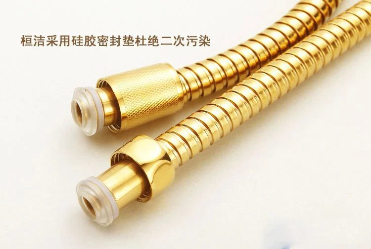 Afralia™ Gold Stainless Steel 150cm Shower Hose for Flexible Shower Head Replacement