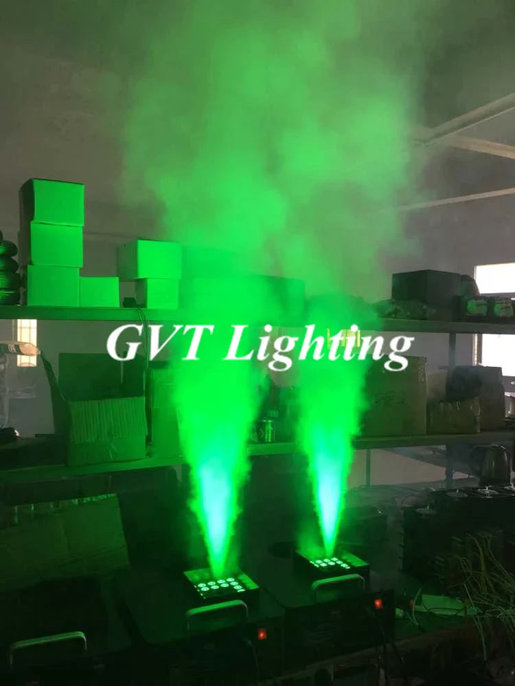 Afralia™  LED RGB 3in1 Smoke Machine 9x24W DMX Fog Machine Stage Special Effects