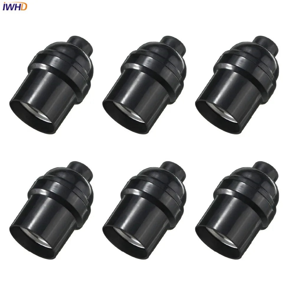 Afralia™ Plastic E27 Lamp Holder Socket Light Bulb Fitting Heat Resistant Vintage Style