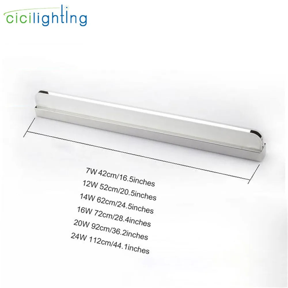 Afralia™ LED Vanity Light with Mirror for Bathroom Makeup Wall Lighting