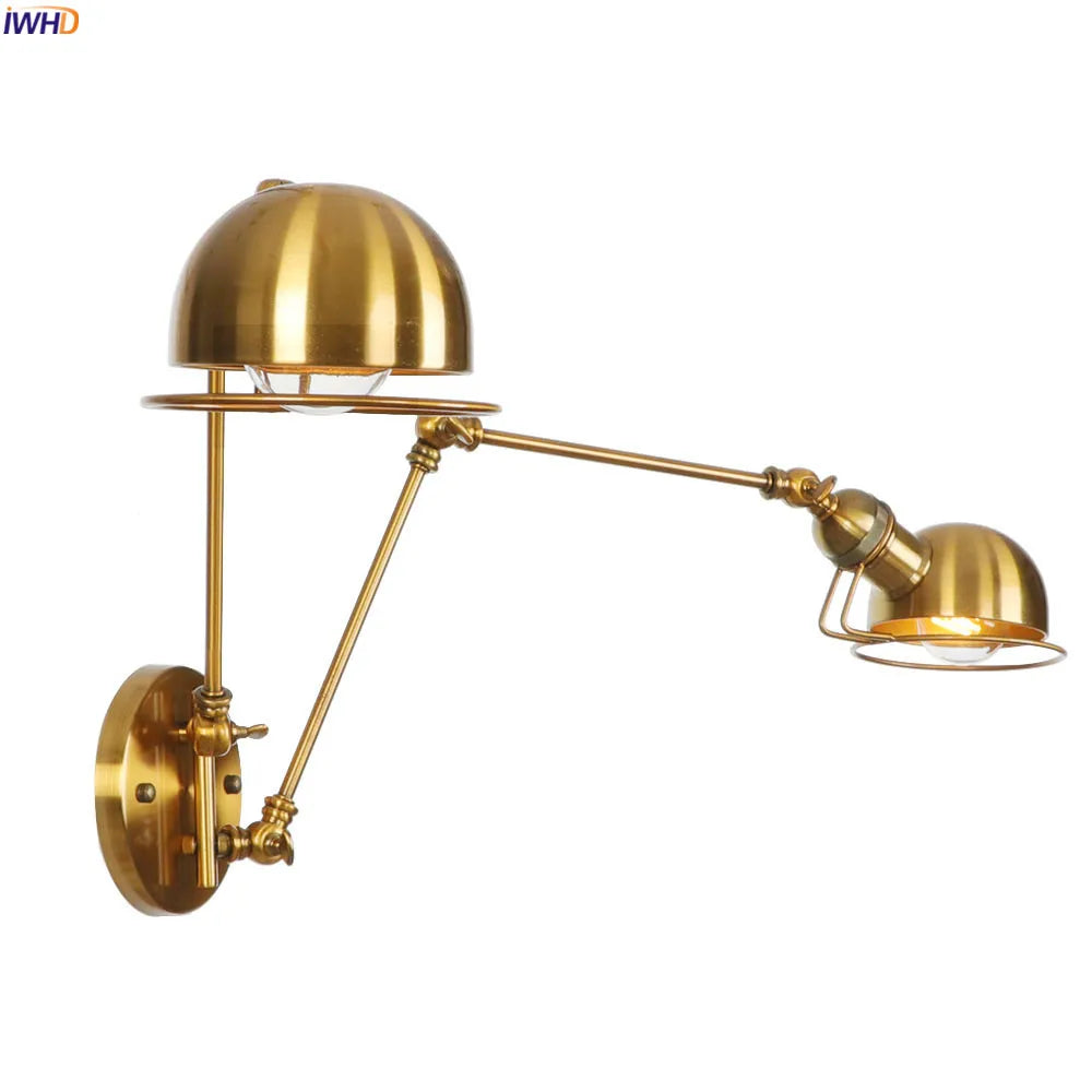Afralia™ Industrial Swing Arm Wall Sconce Light Fixture Bedroom Bathroom Loft Vintage