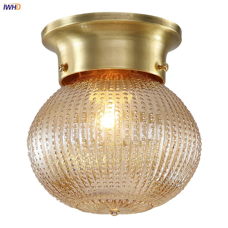 Afralia™ LED Copper Ceiling Light Modern Kitchen Hallway Luminaria Balcony Porch Lighting
