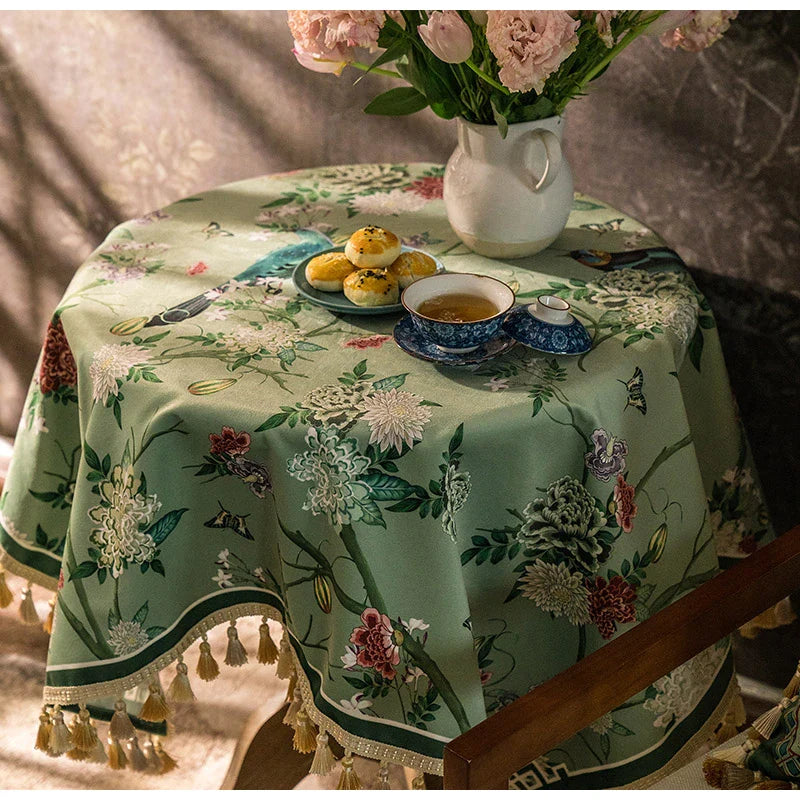 Afralia™ Velvet Round Tablecloth for Kitchen Dining Table: Elegant Tabletop Decor for Partie