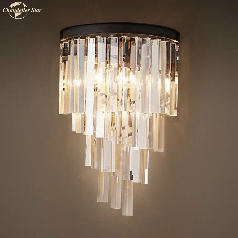 Afralia™ Crystal Wall Lamp: Postmodern Luxury for Bedroom, Living Room, Hotel - Creative Indoor Lighting