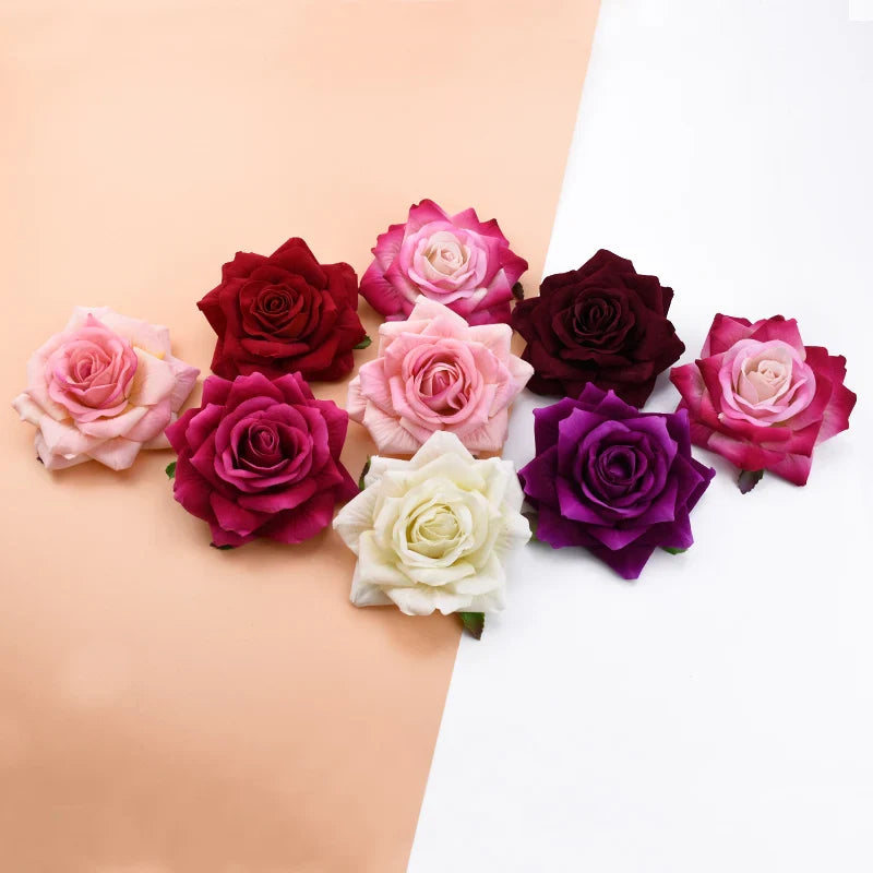 Afralia™ Roses Head Wedding Decor Wall DIY Home Decor Artificial Flowers