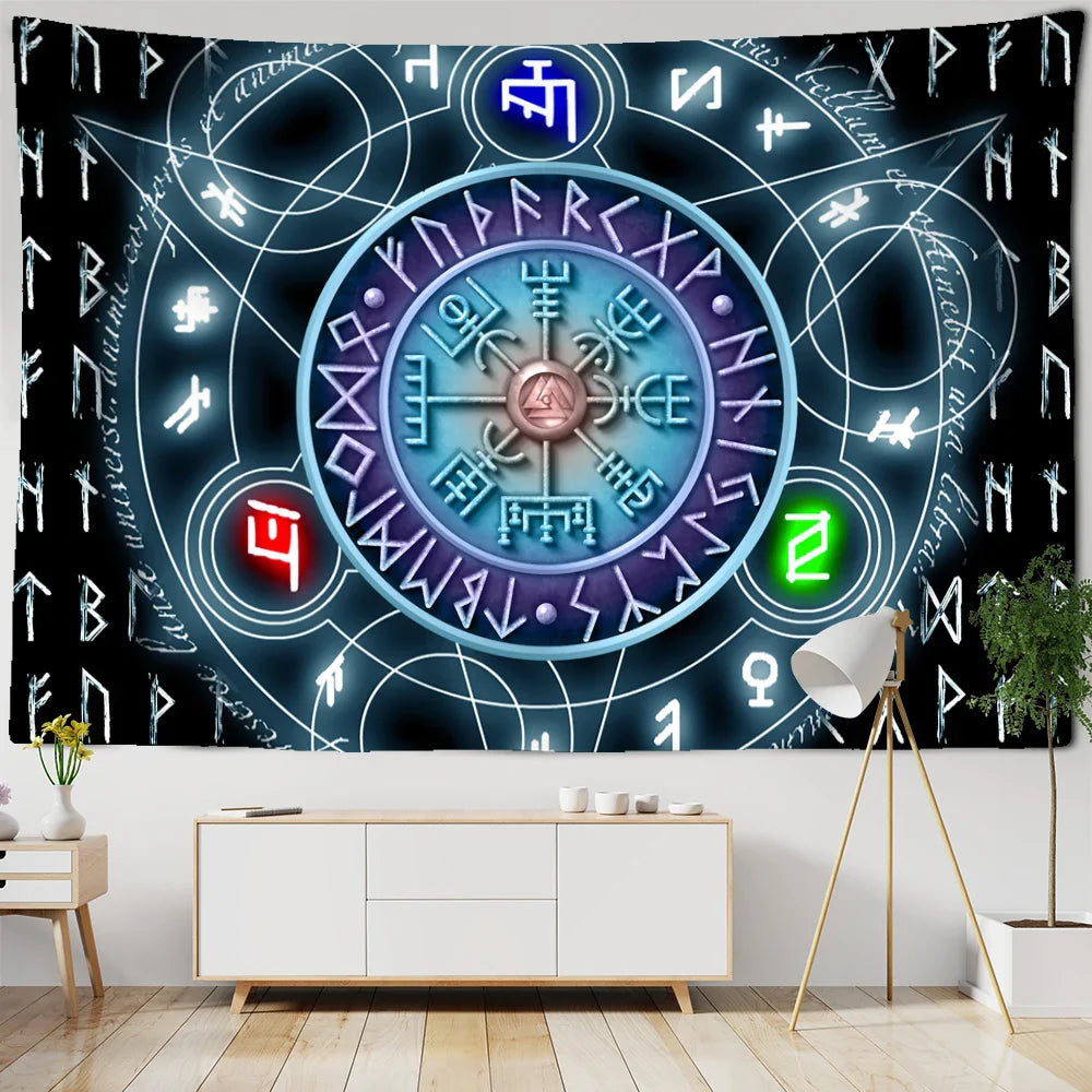 Afralia™ Psychedelic Reaper Wall Tapestry Mystery Decor for Witchcraft Room