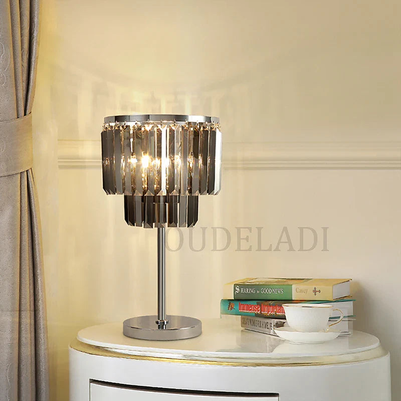 Afralia™ Crystal Table Lamps: Modern Warm Living Room Study Desk Decor Fixtures