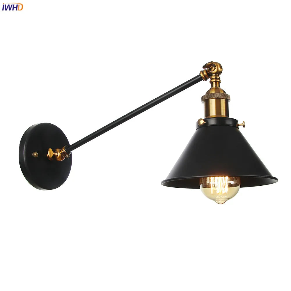 Afralia™ Vintage Industrial Wall Light Sconce LED Retro Bedroom Stair Loft Up Down Lamp