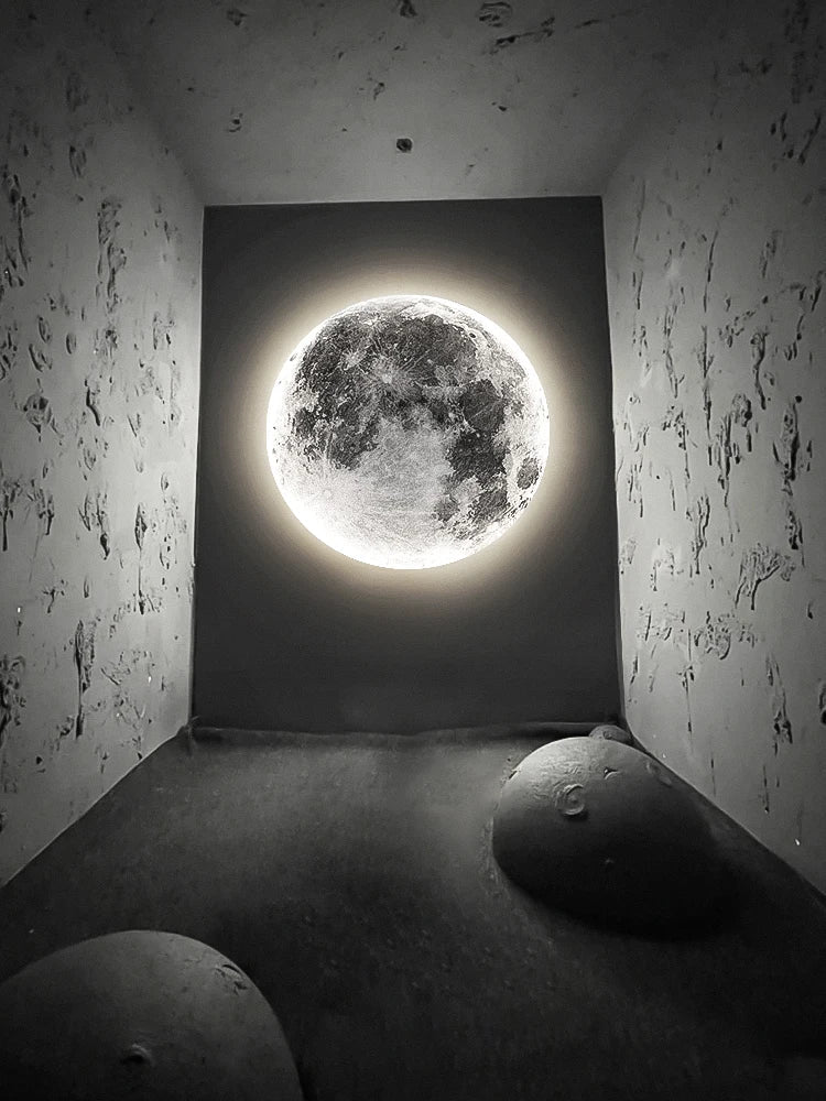 Moon Wall Lamp for Living Room Background Mural Decoration - Afralia™