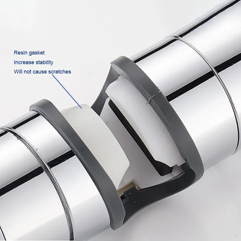 Afralia™ Adjustable Slider Shower Head Holder Bracket Chrome Mounting Accessory