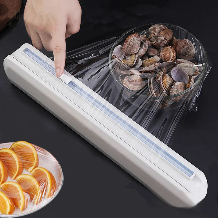Afralia™ Cling Film Dispenser Cutter Divider Box - Practical Kitchen Accessories