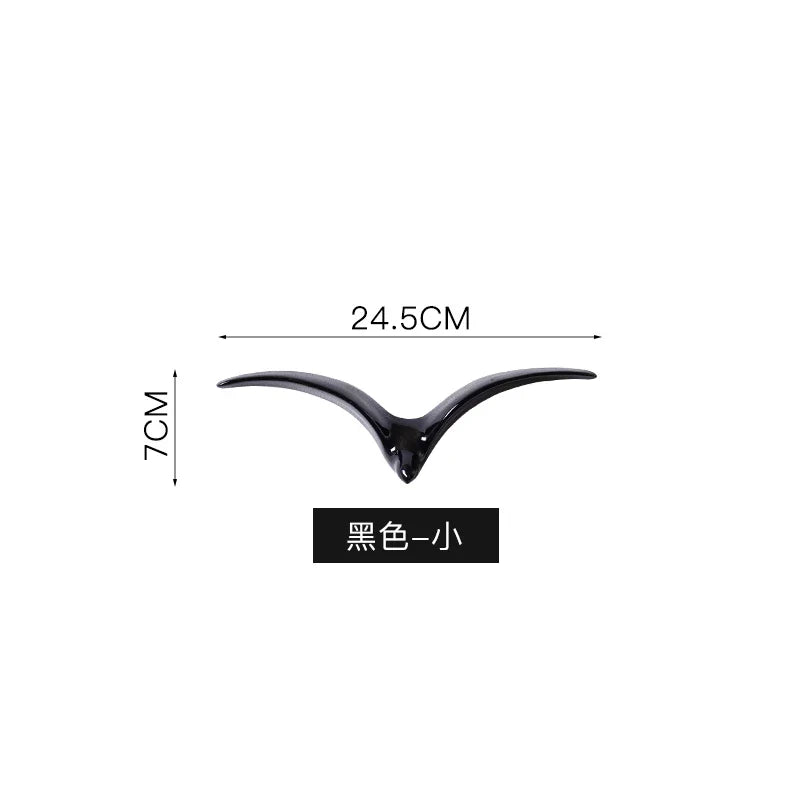 Afralia™ Bird Ceramic Pendant Wall Decor Gold Seagull Wild Goose Modern Home