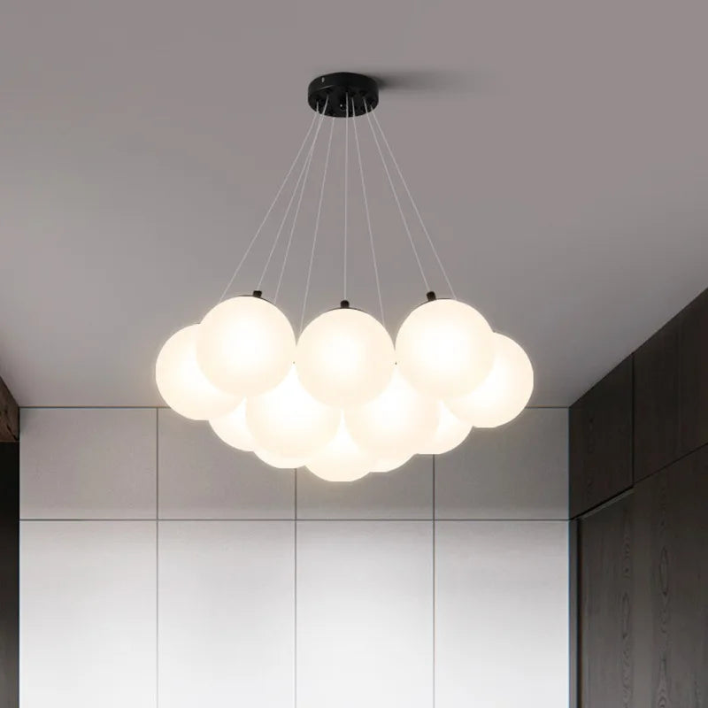 Afralia™ Glass Ball LED Pendant Lights for Teen Room Decor