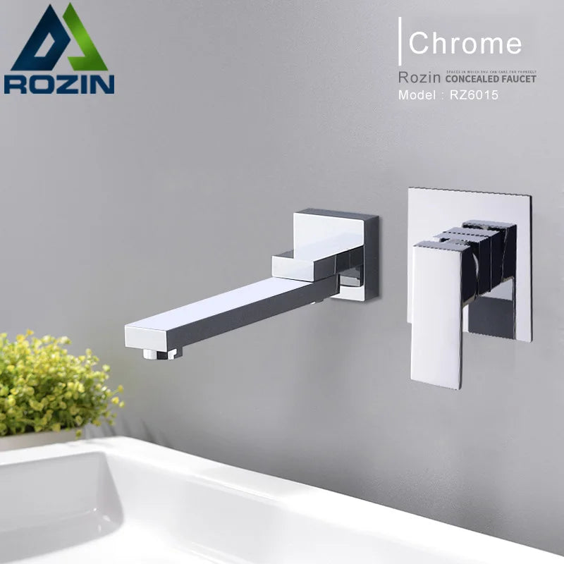 Afralia™ Chrome Wall Mount Basin Faucet - Single Handle Mixer Tap