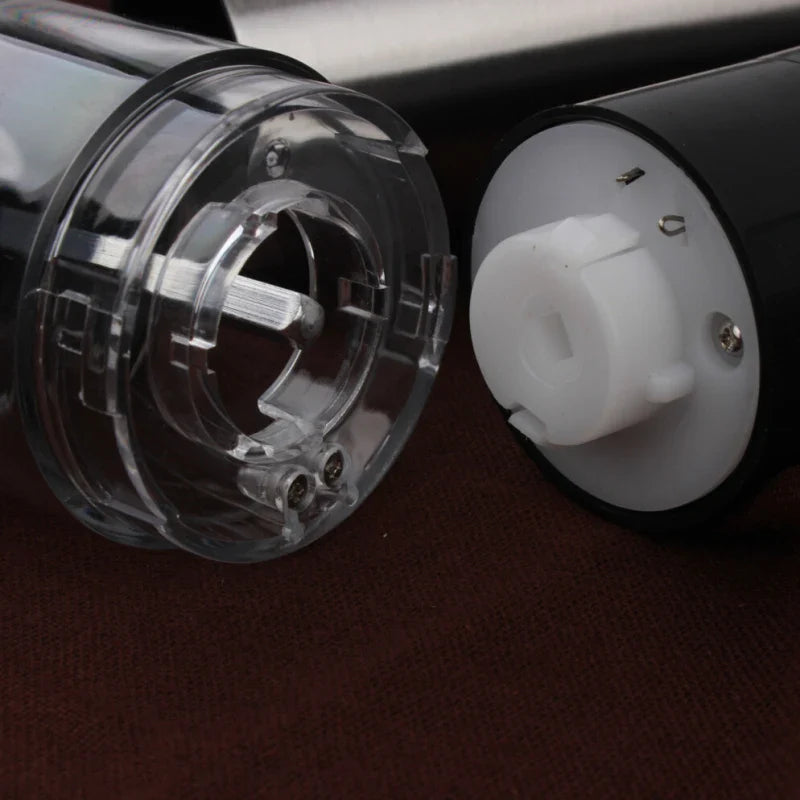 Afralia™ Electric Salt Pepper Grinder Stainless Steel Spice Mill Kitchen Tool