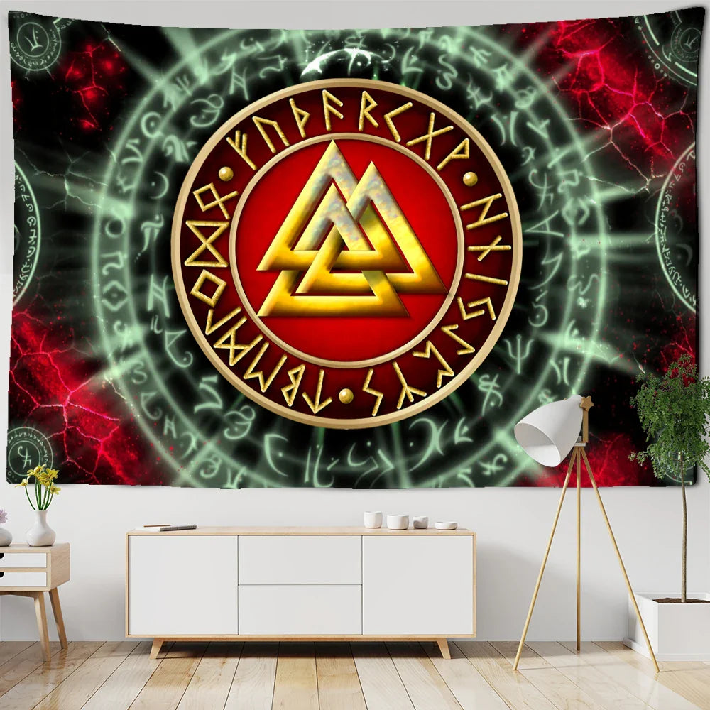 Afralia™ Psychedelic Reaper Wall Tapestry Mystery Decor for Witchcraft Room