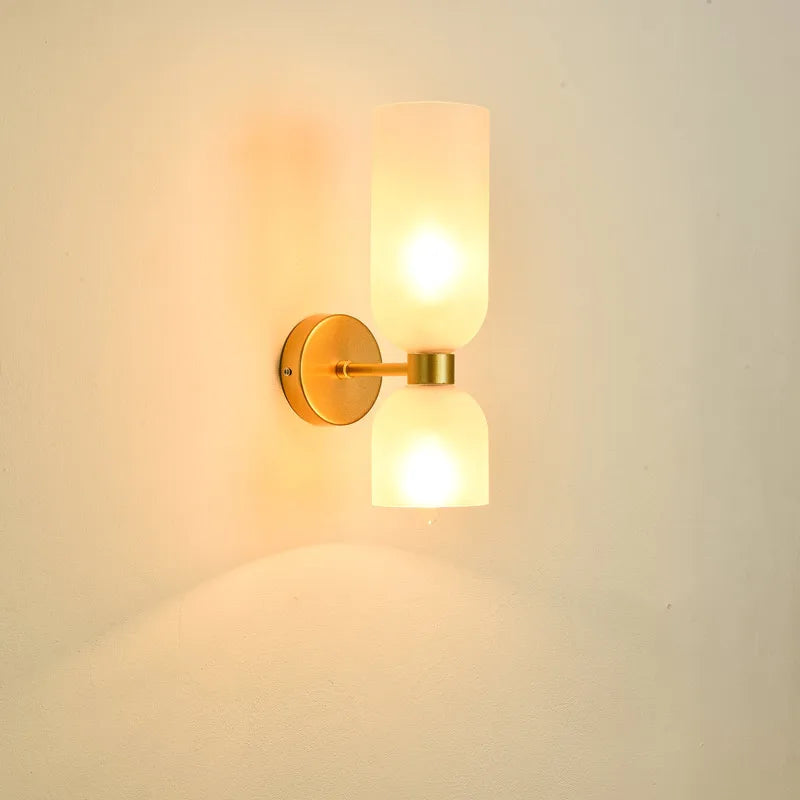 Afralia™ Nordic Glass Wall LED Sconce for Living Room Bedroom Bathroom Decor