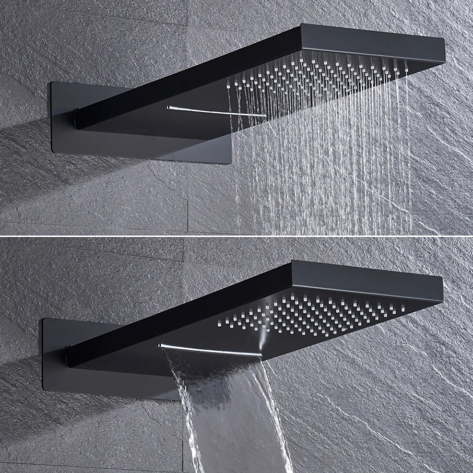 Afralia™ Brass Shower Faucet Set with Handshower and Mixer Valve