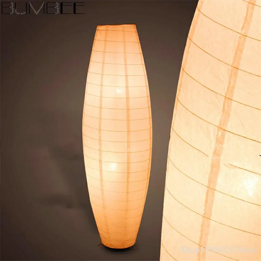 Nordic Woven Paper LED Floor Lamp by Afralia™ for Stylish Indoor Living Lighting