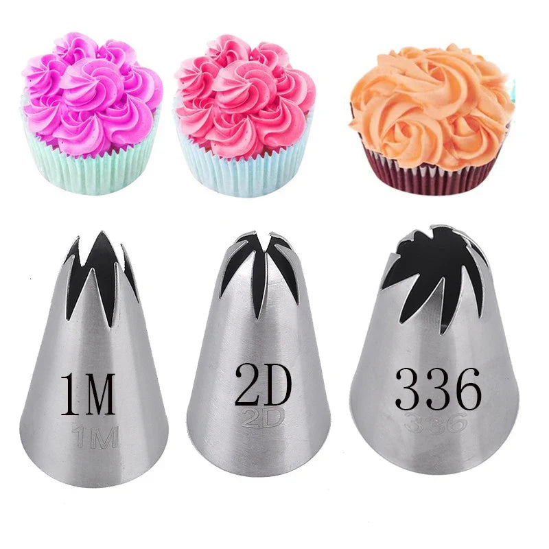 Afralia™ Rose Pastry Nozzles Cake Decorating Tools 1M 2D 336