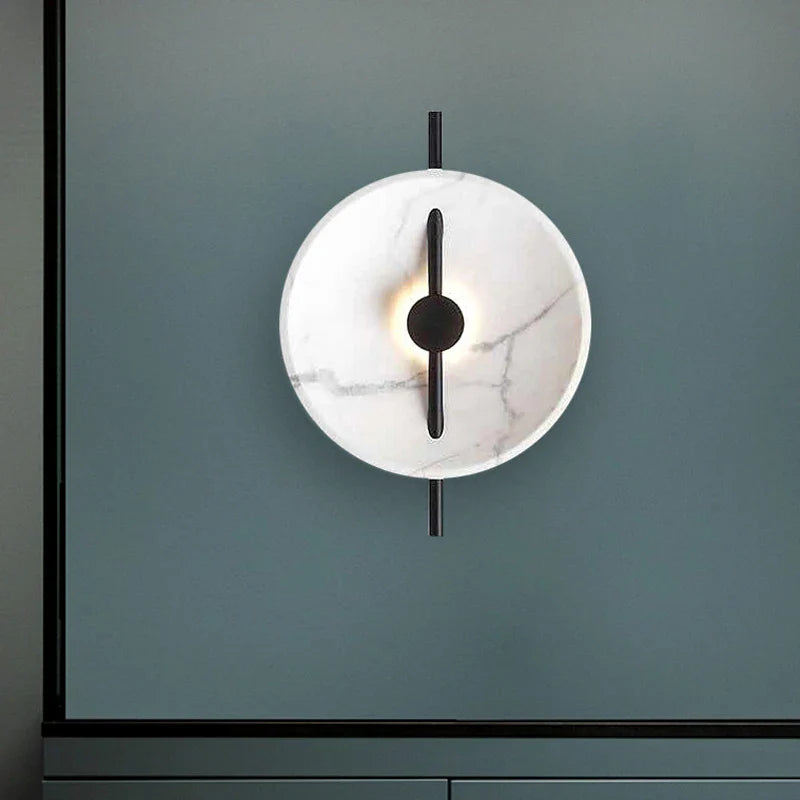 Afralia™ Marble Wall Lamp: Elegant LED Sconce for Bedroom, Living Room, or Hotel