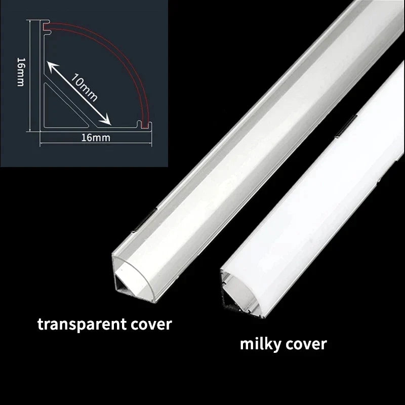 Afralia™ 0.5m V-Type Corner Aluminum Profile for LED Strip Lights