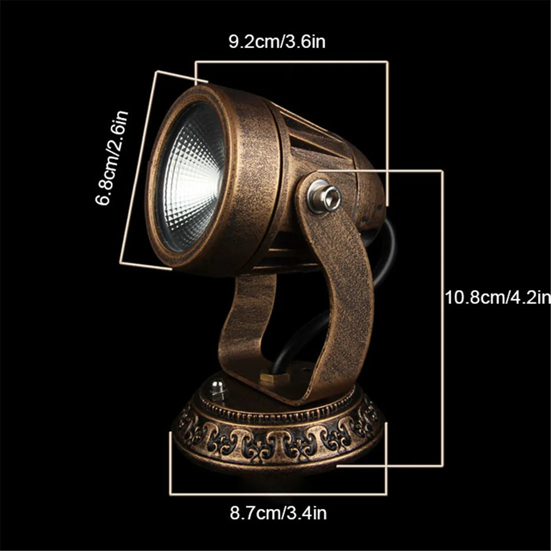 Afralia™ Outdoor Vintage LED Spotlights for Garden, Building & Lawn - Europe Style Landscaping Lights