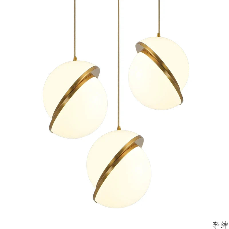 Afralia™ White LED Pendant Lights Modern Restaurant Bedroom Hanging Decor Lamp