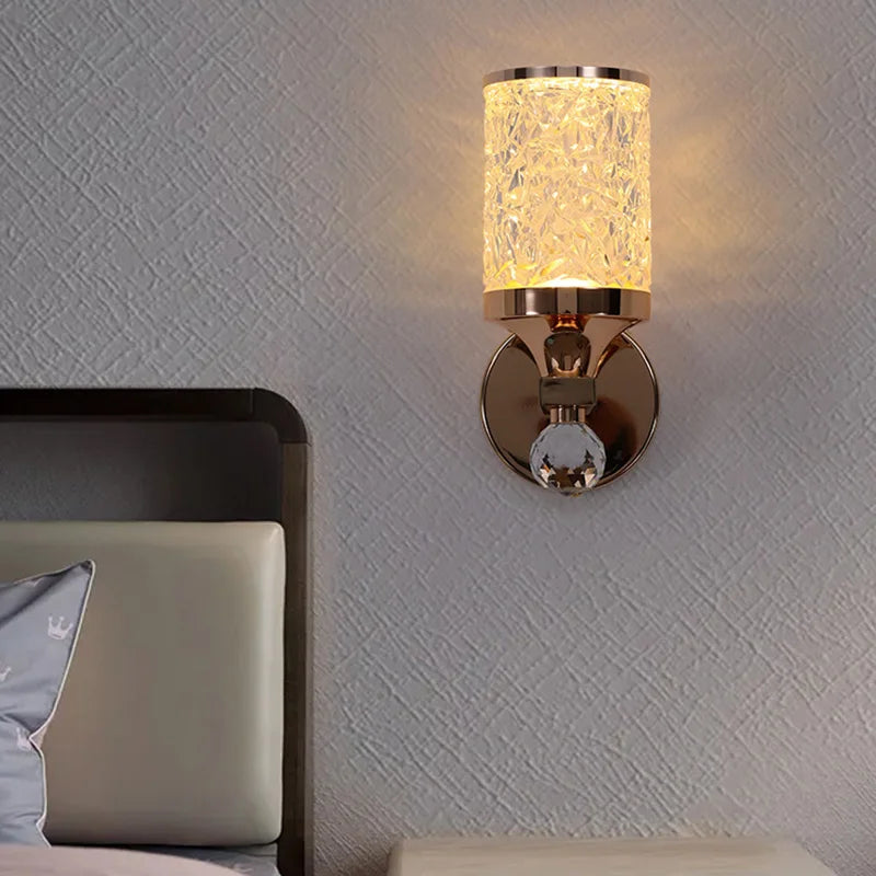 Afralia™ Modern Gold LED Wall Lamp for Living Room Bedroom, Minimalist Luxury Design