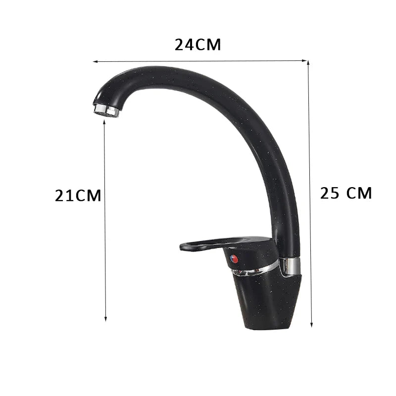 Afralia™ Black Single Handle Kitchen Faucet - Hot and Cold Water Mixer