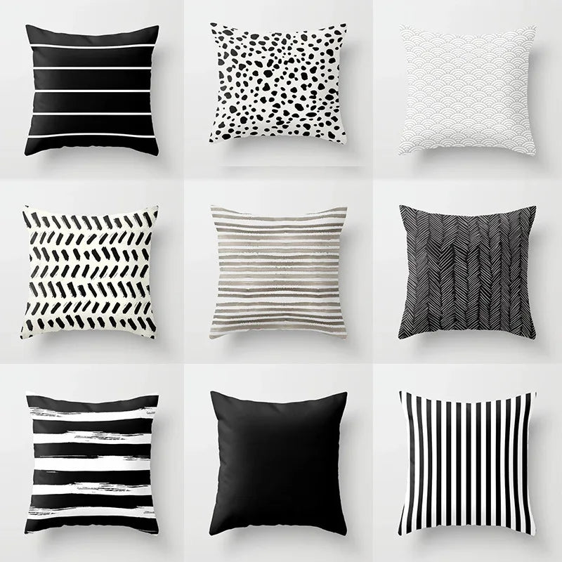 Geometric Abstract Afralia™ Lumbar Pillowcase - 45x45cm Office & Car Cushion Cover