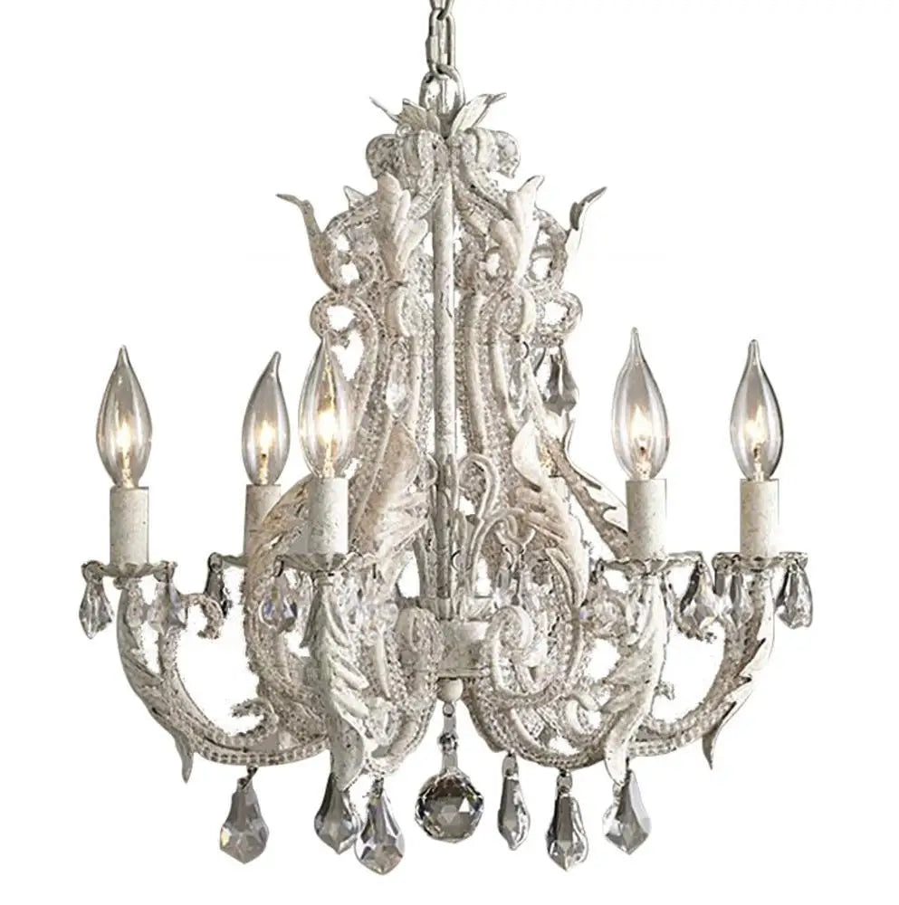 Afralia™ White Crystal Chandelier: Vintage Nordic Design for Living Room, Bedroom, Kitchen