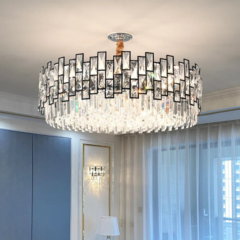 Afralia™ Crystal Chandelier: Modern Luxury Lighting for Living Room, Bedroom, Kitchen
