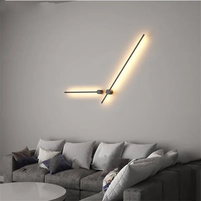 Afralia™ Geometric Lines LED Wall Lamp: Nordic Minimalist Living Room Decor, Bedroom Bedside Light