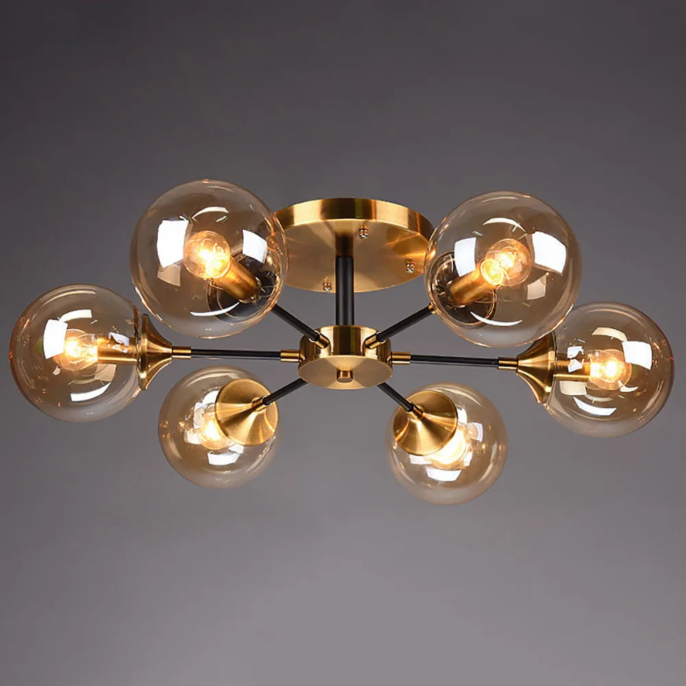 Afralia™ Postmodern LED Glass Ceiling Lights for Bedroom Dining Room Luxury Lighting