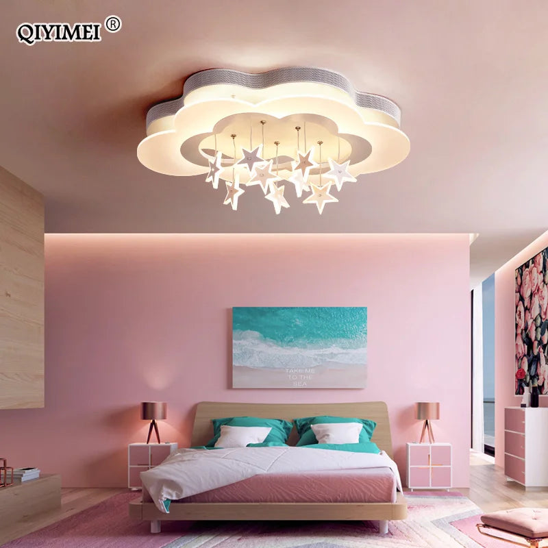 Afralia™ Cartoon Bat LED Ceiling Light for Child Bedroom and Study Room