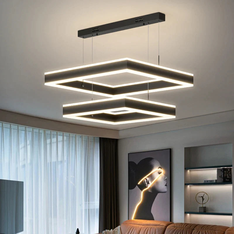 Afralia™ Large Chandelier: Nordic Loft Staircase Pendant Light