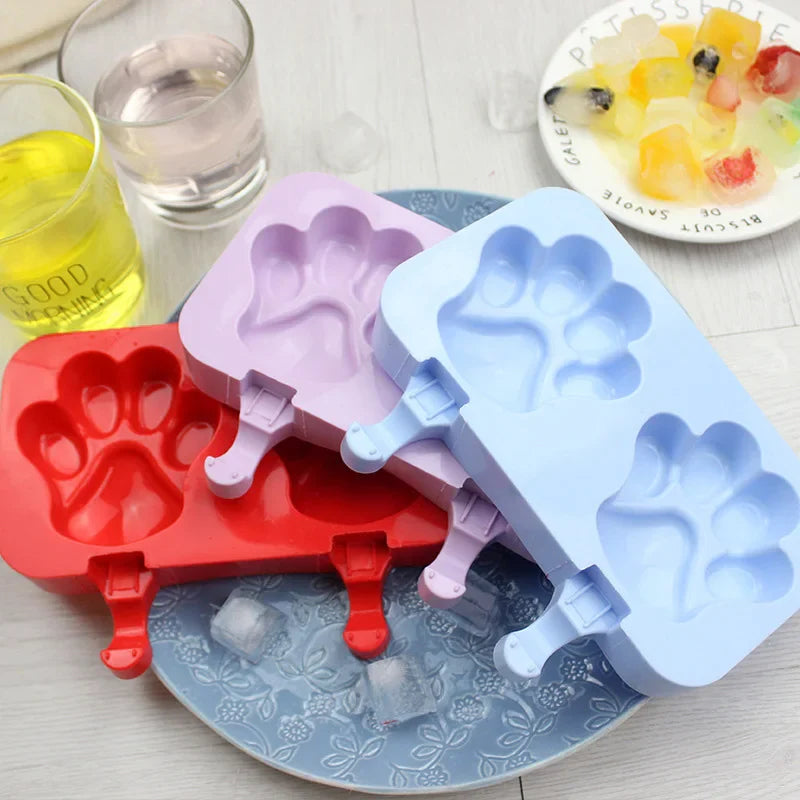Afralia™ Silicone Rabbit Popsicle Mold Set with Wood Sticks - Ice Cream Maker