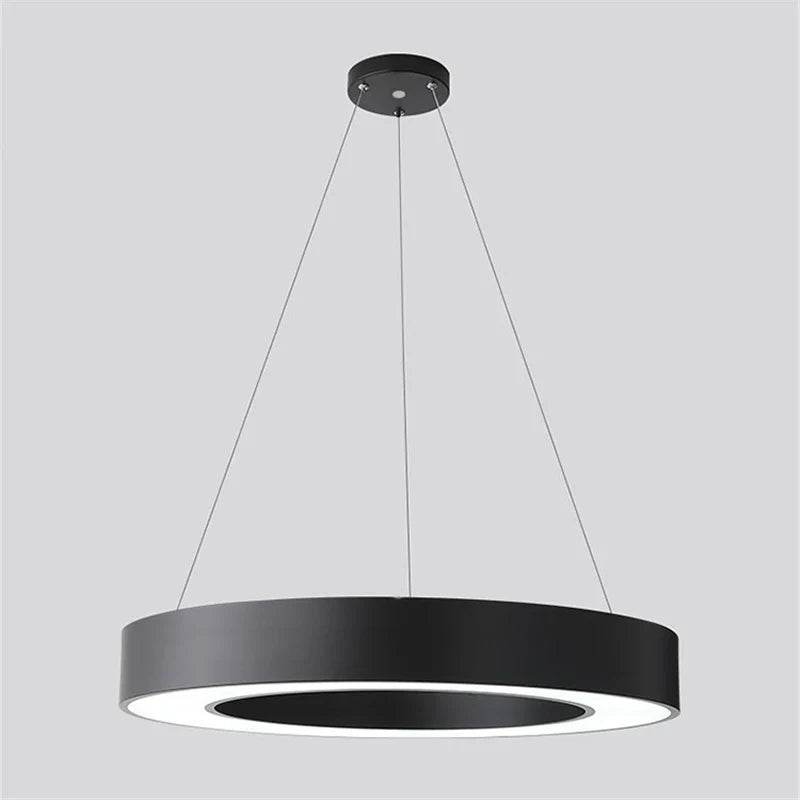 Afralia™ Modern Minimalist Metal Circle Pendant Lights with LED, for Office & Living Room Decor