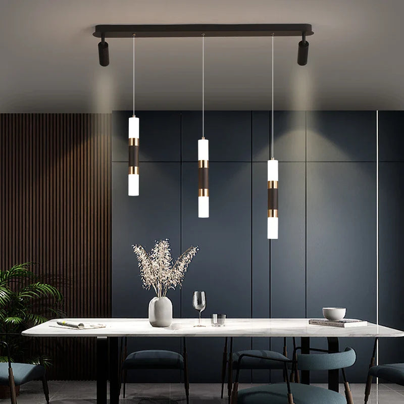 Afralia™ Modern LED Chandelier Spotlight for Dining & Living Room, Dimmable Nordic Chandelier