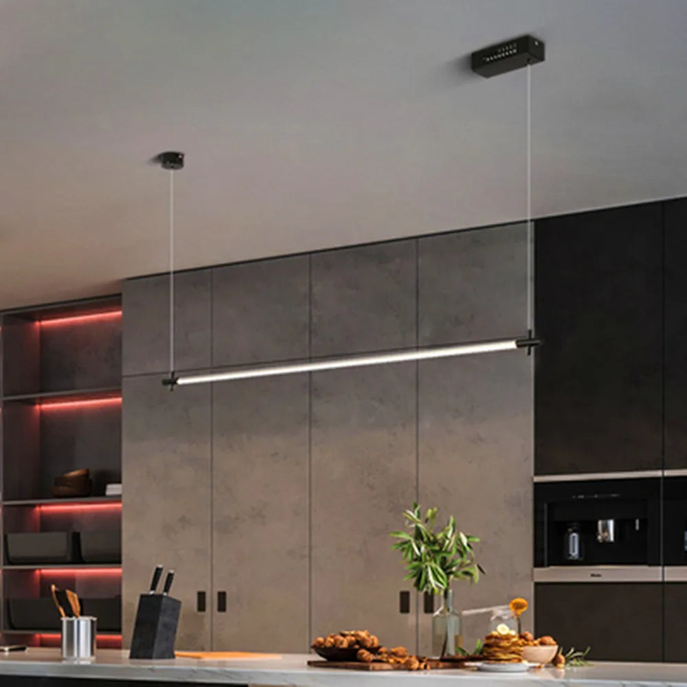 Afralia™ Modern Long Chandelier for Foyer Study Living Bed Room Kitchen Hall Minimalist Rustic Light